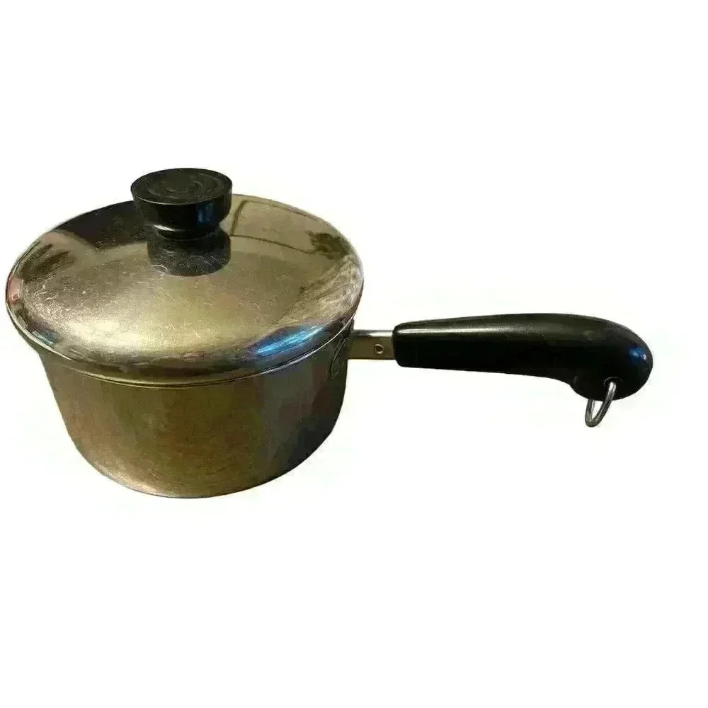 Vintage Revere Ware stainless steel 96b 1.5 Qt Saucepan with Lid USA